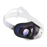 Meta Quest 3S VR headset - angled view showing lenses and facial interface