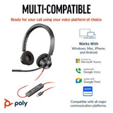Poly Blackwire 3320 Stereo MS USB - C&A Headset (8X220AA)