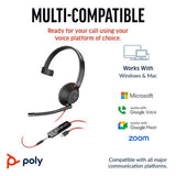 Poly Blackwire 5210 Monaural w/3.5mm,USB - C&A Headset (8X230AA)