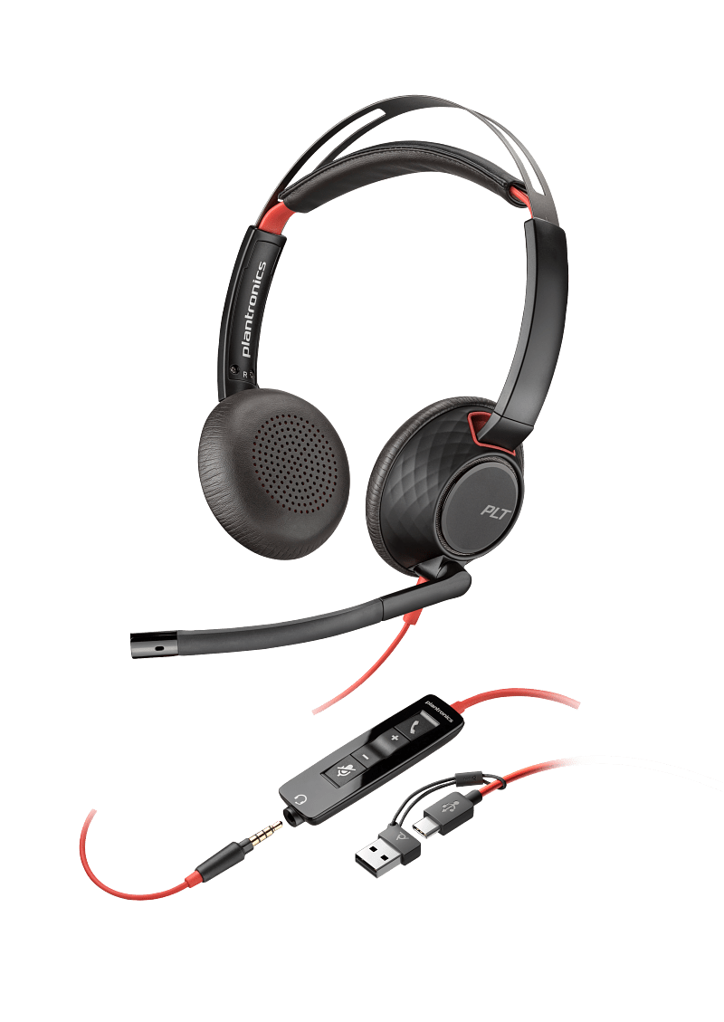 Poly Blackwire 5220 本体 ヘッドセット Poly Blackwire 5220 Stereo w/3.5mm,USB-C&A Headset – SourceIT