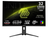 MSI MAG 321CUPDF 31.5" 4K UHD 160Hz / Full HD 320Hz Dual-Mode Curved Rapid VA Gaming Monitor