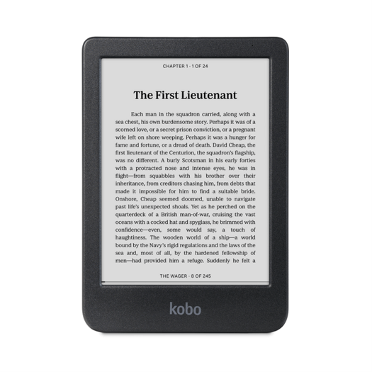 Rakuten Kobo Clara BW 6 inch E - Reader (N365 - KU - BK - K - EP)