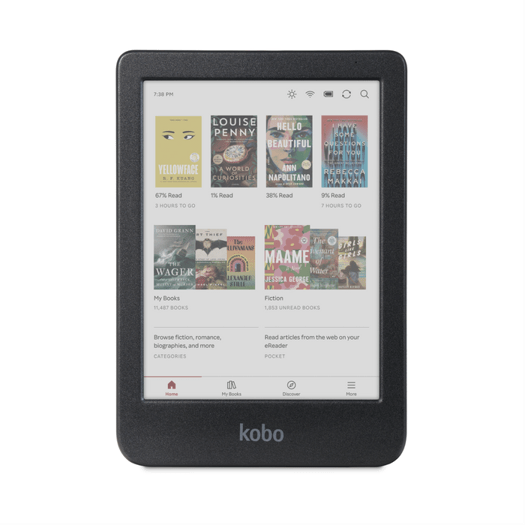Rakuten Kobo Clara BW 6 inch E-Reader (N365-KU-BK-K-EP