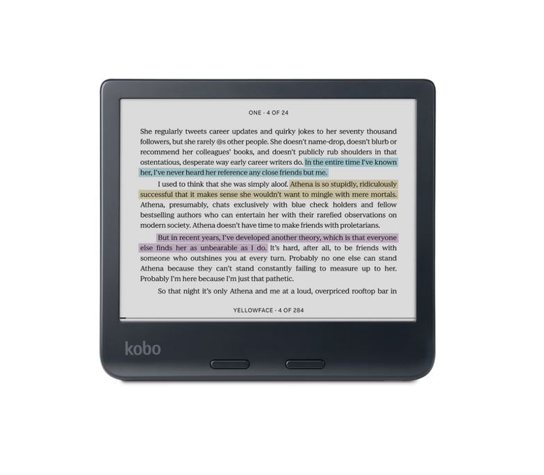 Rakuten Kobo Libra Colour Black 7 inch E-Reader with Kaleido 3 Display ...