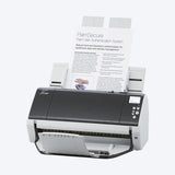 Ricoh fi-7480 left angle view with A4 documents loaded