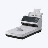 Ricoh fi-8270 scanner left view with ADF paper chute open