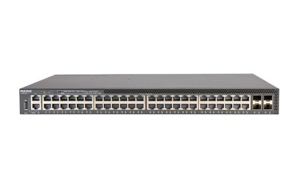 Ruckus Network Entry - Level+ Access 48 Ports 1G PoE Switch Bundle 4x 25Gbps SFP28 1PSU (ICX8200 - 48ZP2 - E) - SourceIT