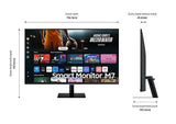 Samsung 32-inch Smart Monitor M7 M70D UHD Black (LS32DM700UEXXS) - SourceIT