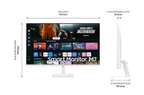 Samsung 32-inch Smart Monitor M7 M70D UHD White (LS32DM701UEXXS) - SourceIT