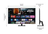 Samsung 43-inch Smart Monitor M7 M70D UHD Black (LS43DM702UEXXS) - SourceIT