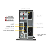 Supermicro Super AI Station ARS-511GD-NB-LCC - rear I/O with dual QSFP 400GbE ConnectX-8 ports