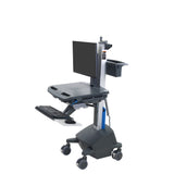 Ergotron StyleView® Cart with LCD Pivot, LiFe Powered, UK Dark Grey (SV42-8302-3) - view 2