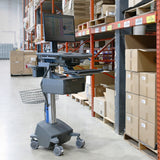 Ergotron StyleView® Cart with LCD Pivot, LiFe Powered, UK Dark Grey (SV42-8302-3) - view 4
