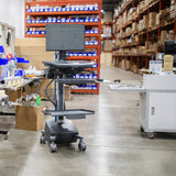 Ergotron StyleView® Cart with LCD Pivot, LiFe Powered, UK Dark Grey (SV42-8302-3) - view 5