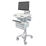 Ergotron StyleView® Cart with LCD Pivot, 4 Drawers (3x1+1) (SV43-1340-0)