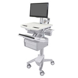 Ergotron StyleView® Cart with LCD Pivot, 1 Tall Drawer (1x1) (SV43-13B0-0)