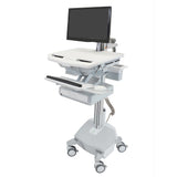 Ergotron StyleView® Cart with LCD Arm, LiFe Powered, 1 Drawer (1x1), UK (SV44-1212-3)