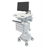 Ergotron StyleView® Cart with LCD Arm, 2 Drawers (2x1) Medical Cart (SV44-1232-3)