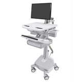 Ergotron StyleView® Cart with LCD Arm, LiFe Powered, 2 Drawers (2x1), UK (SV44-12A2-3)