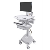 Ergotron StyleView® Cart with LCD Pivot, LiFe Powered, 2 Drawers (2x1), UK (SV44-13A2-3)