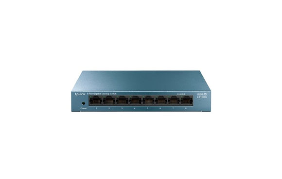 TP - Link LiteWave 8 - Port 10/100/1000Mbps Desktop Network Switch IEEE 802.3x (LS108G) - SourceIT