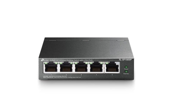 TP - Link Omada 5 - Port 10/100Mbps Desktop Switch with 4 - Port PoE+ (TL - SF1005P) - SourceIT