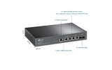 TP - Link Omada JetStream 6 - Port 10GE L2+ Managed Switch with 4 - Port PoE++ (TL - SX3206HPP) - SourceIT