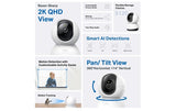 TP - Link Pan/Tilt AI Home Security Wi - Fi Camera 2K 4MP QHD (TC72) - SourceIT