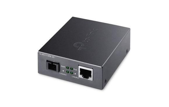 TP - Link Single - mode SC WDM Bi - Directional Fiber Converter With 1 - Port PoE (TL - FC111PB - 20) - SourceIT