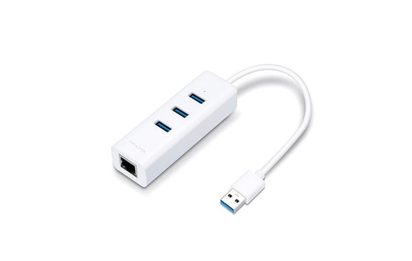 TP - Link USB 3.0 3 - Port Hub & Gigabit Ethernet Adapter 2 in 1 USB Adapter (UE330) - SourceIT