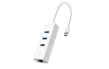 TP - Link USB Type - C 3 - Port Hub & Gigabit Ethernet Adapter (UE330C) - SourceIT