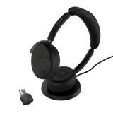 Jabra Evolve3 65 Flex MS Wireless ANC Headset USB-C with Wireless Charging Pad