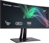 ViewSonic VP3481 34" WQHD+ ColorPro Curved Monitor