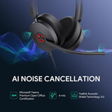 Yealink UH48 Dual Teams Wired Headset USB - C/A