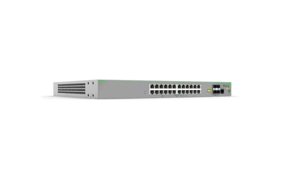Allied Telesis 24 port PoE+ Fast Ethernet Ports with 4 port Gigabit SFP Stackable Switch (AT-FS980M/28PS-30) - SourceIT