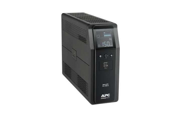 APC BR1600SI Image APC APC Brand Image APC APC Brand Image APC Back-UPS Pro, 1600VA/960W, Tower, 230V, 8x IEC C13 outlets, Sine Wave, AVR, USB Type A + C ports, LCD (BR1600SI) - SourceIT