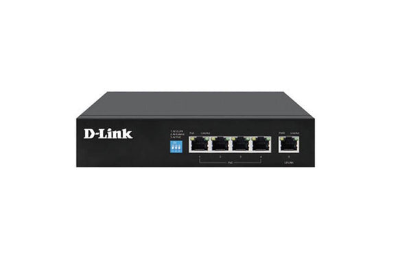 DLINK 250M 4-Port Gigabit PoE Switch + 1 Uplink Gigabit Ports (DGS-F1005P-E) - SourceIT