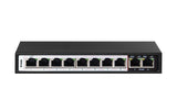 DLINK 250M 8-Port 10/100 96W PoE Switch + 2 Uplink Gigabit Ports (DES-F1010P-E) - SourceIT