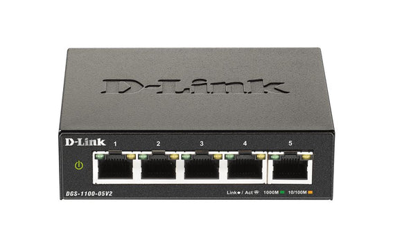 DLINK 5-Port Gigabit Smart Managed Switch (DGS-1100-05V2) - SourceIT