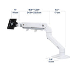 Ergotron HX Desk Monitor Arm with HD Pivot White (45-647-216) - SourceIT