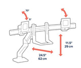 Ergotron HX Dual Monitor Desk Arm White (45-476-216) - SourceIT