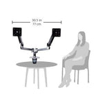 Ergotron LX Dual Desk Mount Side-by-Side Arm Polished Aluminum (45-245-026) - SourceIT