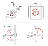 Ergotron LX Dual Desk Mount Side-by-Side Arm Polished Aluminum (45-245-026) - SourceIT