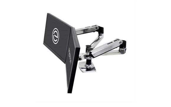 Ergotron LX Dual Desk Mount Side-by-Side Arm Polished Aluminum (45-245-026) - SourceIT