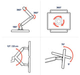 Ergotron LX Dual Desk Mount Stacking Arm for Displays up to 40" Polished Aluminum (45-549-026) - SourceIT