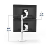 Ergotron LX Dual Desk Mount Stacking Arm for Displays up to 40" White (45-509-216) - SourceIT