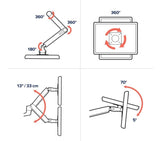 Ergotron LX Dual Stacking Arm for Displays up to 24" Polished Aluminum (45-248-026) - SourceIT