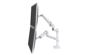 Ergotron LX Dual Stacking Arm for Displays up to 24" White (45-492-216) - SourceIT
