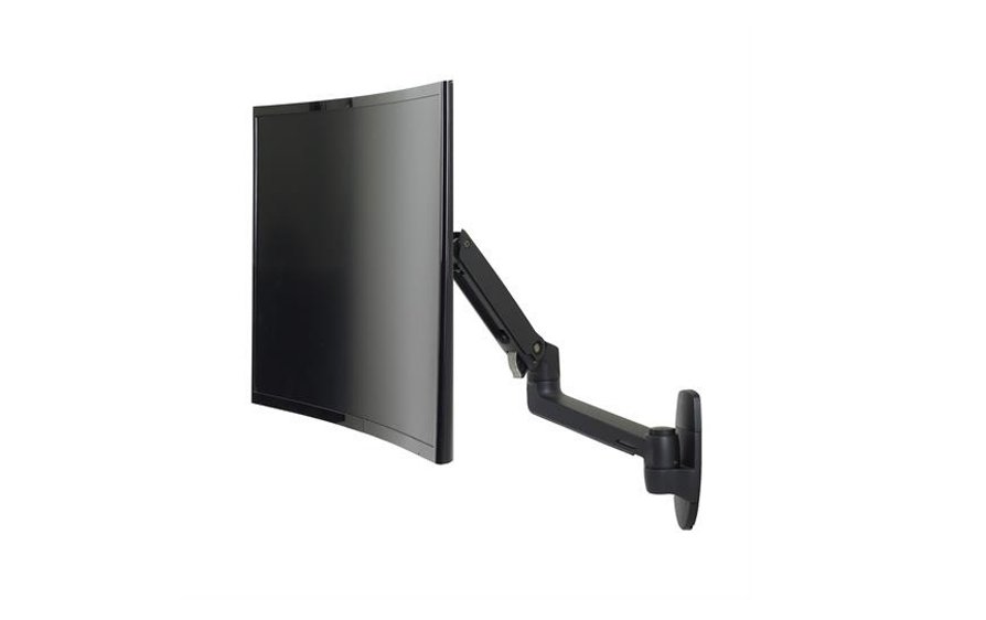Ergotron LX Wall Mount LCD Arm Matte Black/Polished Aluminium SourceIT