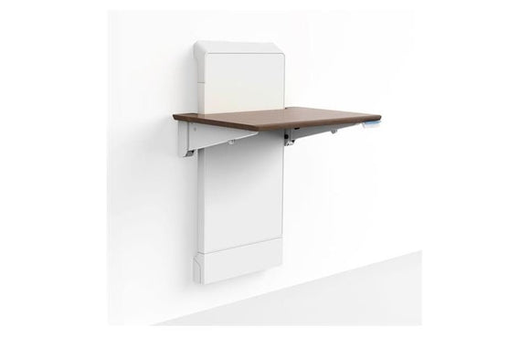 Ergotron WorkFit® Elevate™ Sit-Stand Wall Desk (Walnut Hills/Mendota Maple) - SourceIT